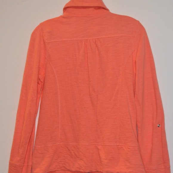 LIZWEAR Cotton Coral Pink Zip-up Jacket S/CH/P - Picture 6 of 6